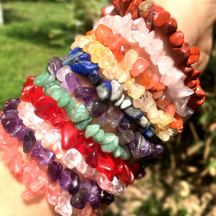 70 Pieces Natural Stone Elastic Bracelet