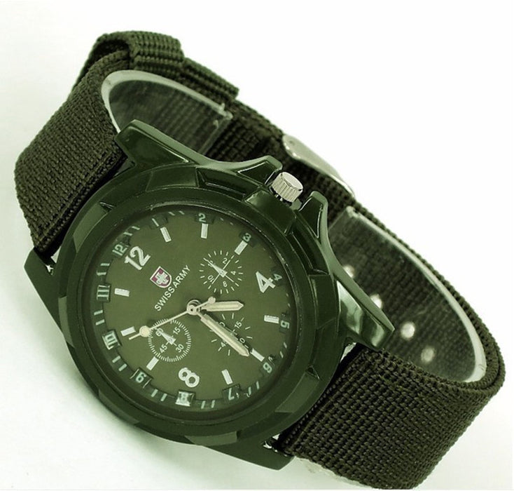 30Pcs Military Men's Fabric Canvas Strap Quartz Watches