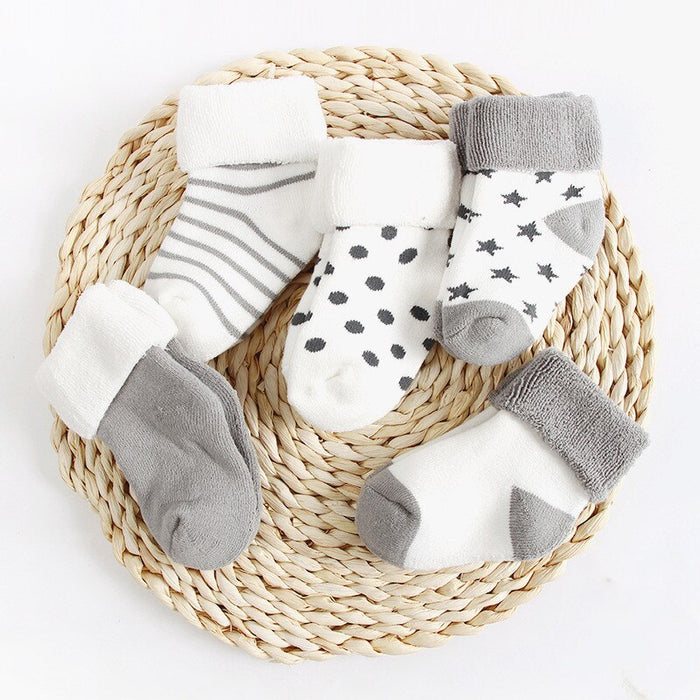 5pairs/lot NewBorn Baby Socks Thicken Cartoon Socks