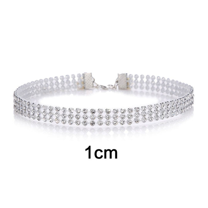 150 Pieces Women Rhinestone Choker Necklace