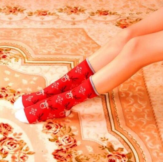 50 Pairs of Women's Cotton Santa Snowflake Christmas Socks