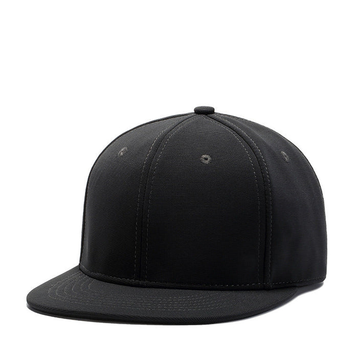 Black Breathable Simple Baseball Cap Solid colour Flat Brim Cap