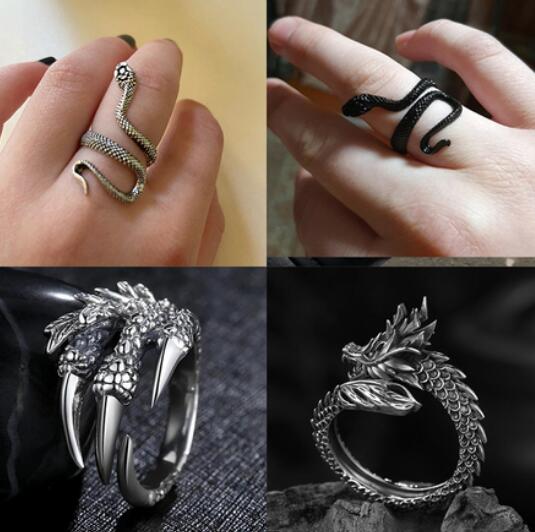 320X Animal Demon Eye Dragon Snake Finger Adjustible Rings
