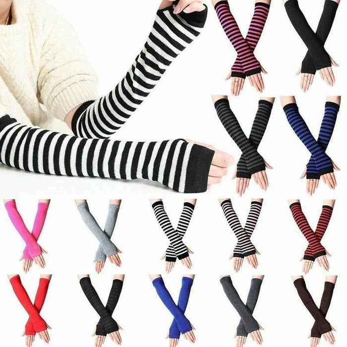 70 Pairs Women's Fingerless Cotton Arm Wrist Cover Sleeves