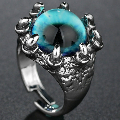 Liquidation 45 Pieces Antique Demon Eye colourful Punk Adjustable Ring