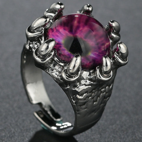 Liquidation 45 Pieces Antique Demon Eye colourful Punk Adjustable Ring
