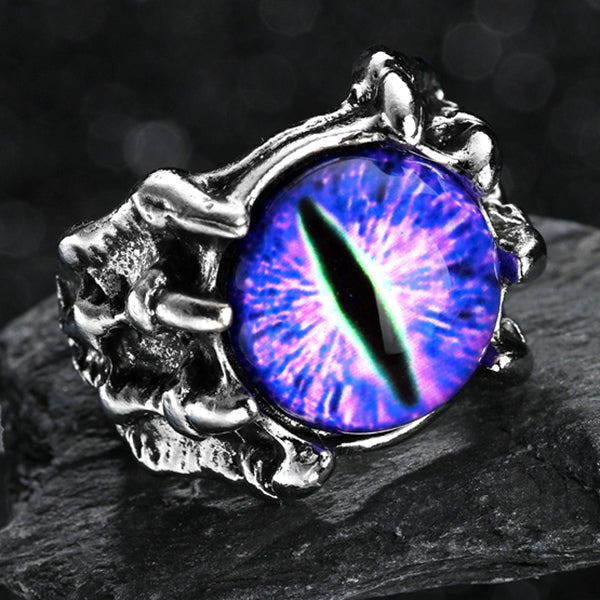 Liquidation 45 Pieces Antique Demon Eye Colorful Punk Adjustable Ring