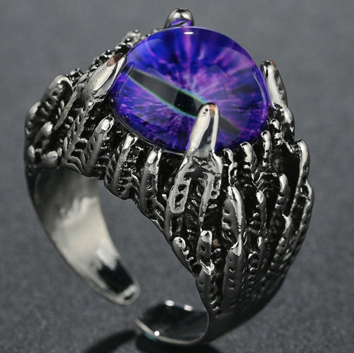 Liquidation 45 Pieces Antique Demon Eye colourful Punk Adjustable Ring