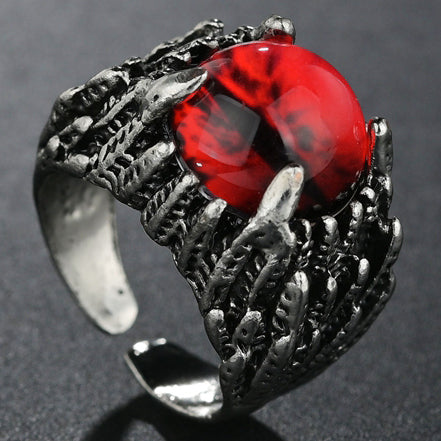 Liquidation 45 Pieces Antique Demon Eye colourful Punk Adjustable Ring