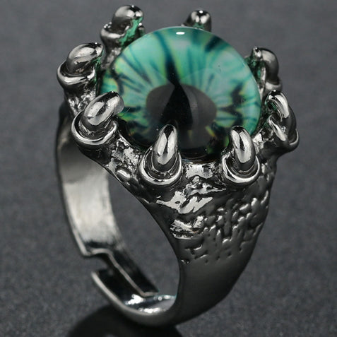 Liquidation 45 Pieces Antique Demon Eye colourful Punk Adjustable Ring