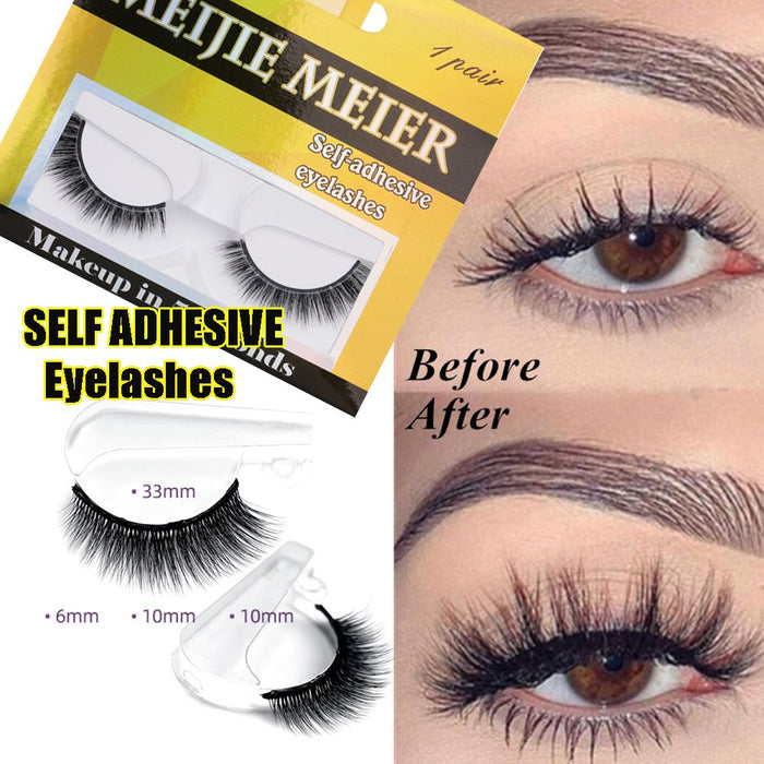 50 Pairs Glue free pure manual self-adhesive false eyelashes