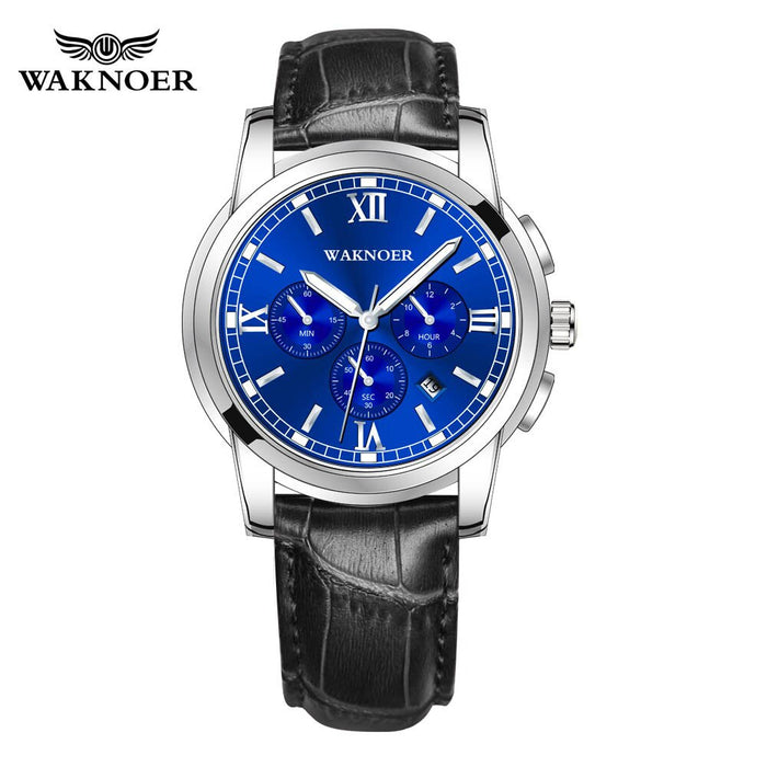 Men's Watches Quartz Leather Strap Elegant Luminous Date Wristwatch