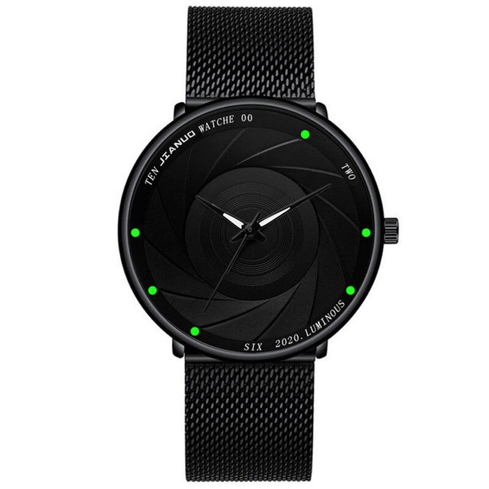 Mesh Strap Luminous Men's Business Quartz Watch Male Clock