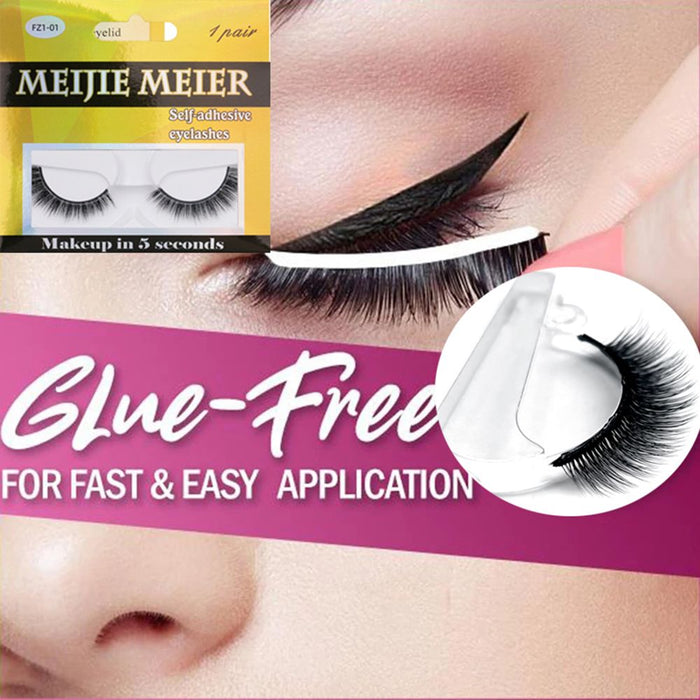 50 Pairs Glue free pure manual self-adhesive false eyelashes