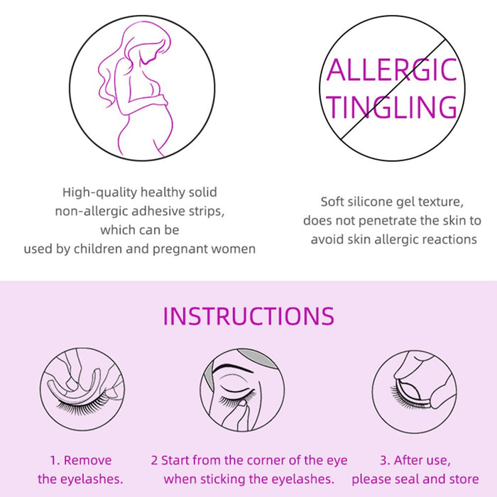 50 Pairs Glue free pure manual self-adhesive false eyelashes