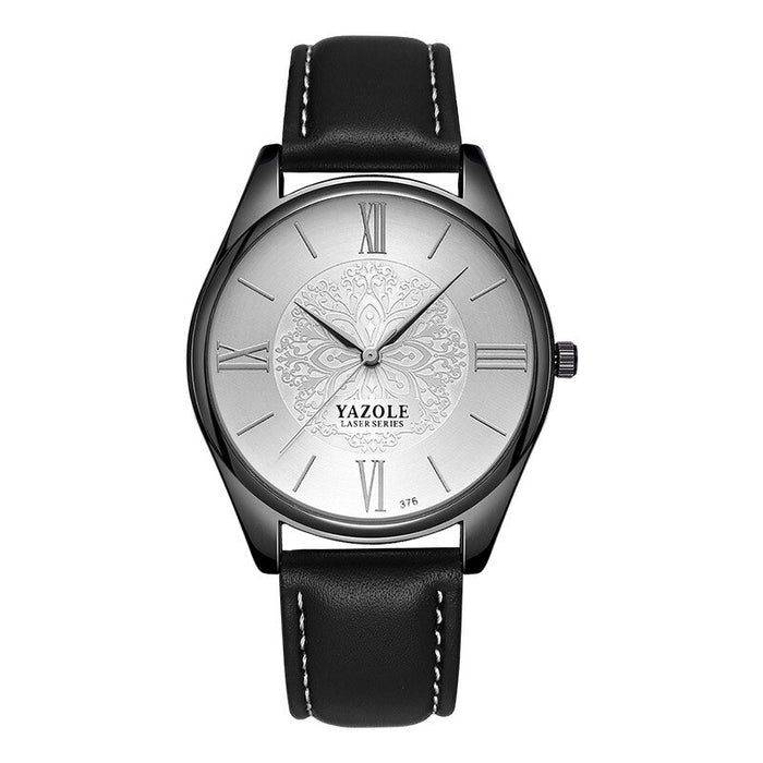 YAZOLE Top Brand Luxury Fashion Business Men's Watch Leather Clock