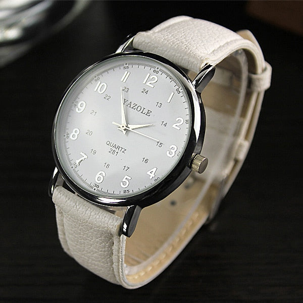 Yazole Watch Vintag Quartz Business Fashion Unique Leisure Leather Watch
