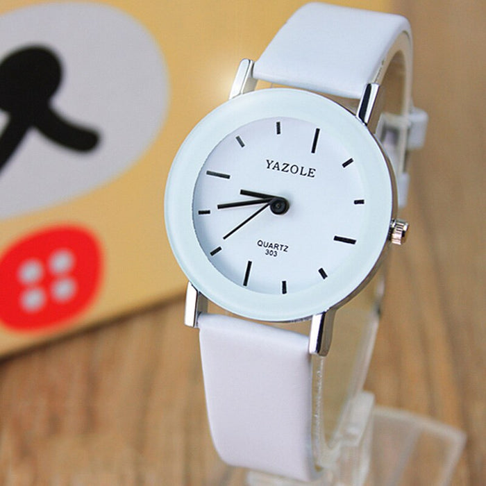 Yazole Women Watches Fashion Quartz Watch Girl Clock Simple Design