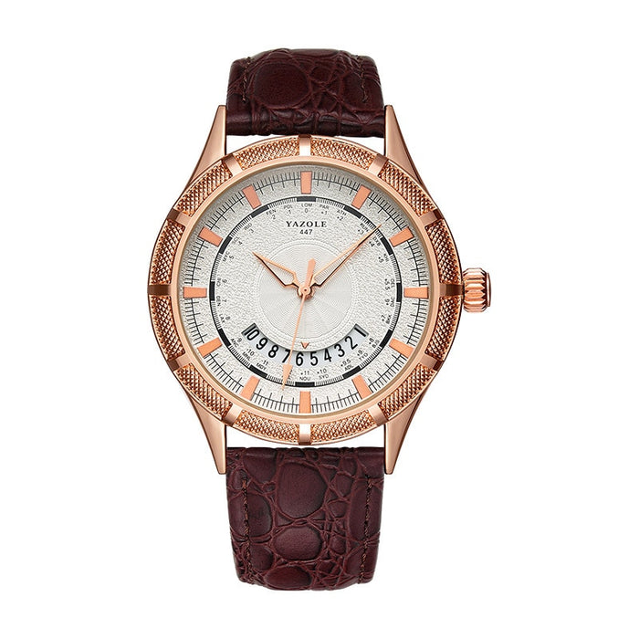 Fashion Casual Mens Watches Top Brand Luxury YAZOLE Waterproof Calendar Designer Business Watches