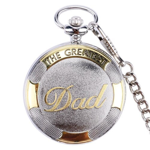 DAD Men Women Pocket Watch With Chain