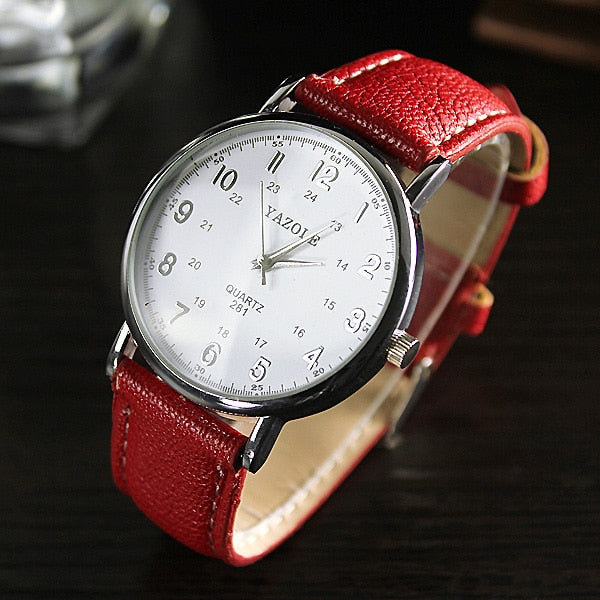 Yazole Watch Vintag Quartz Business Fashion Unique Leisure Leather Watch