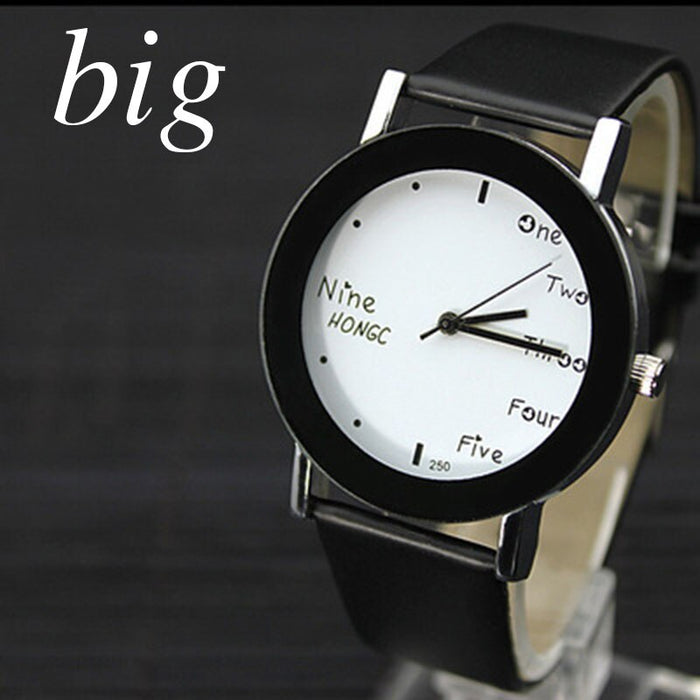 Yazole Lovers' Watch Women Quartz Fashion Wristwatch Leather Straps Wrist Watch Simple Designer