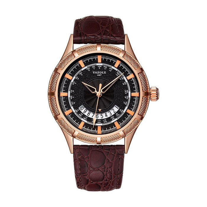 Fashion Casual Mens Watches Top Brand Luxury YAZOLE Waterproof Calendar Designer Business Watches