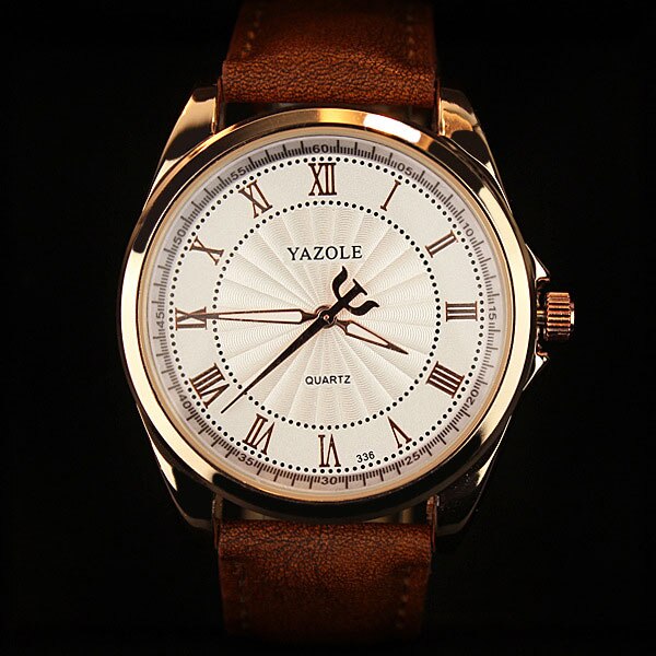 Top Brand Luxury Yazole Watch Man Roman Scale Male Quartz Watch Business Men's Watch