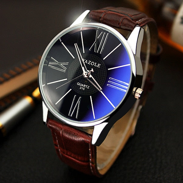 Top Brand Luxury  Yazole Watch Men Fashion Business Quartz-watch Minimalist Belt Male Watches