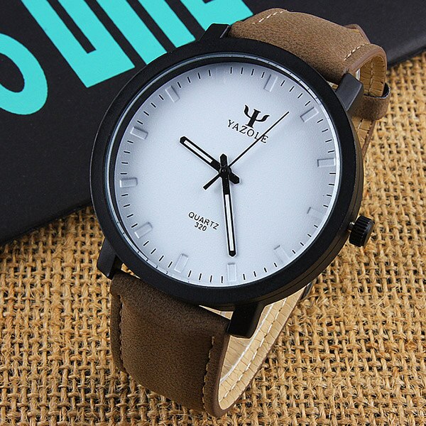 Yazole Simple Style Quartz Watch Business Fashion Luminous Large Dail T Watches