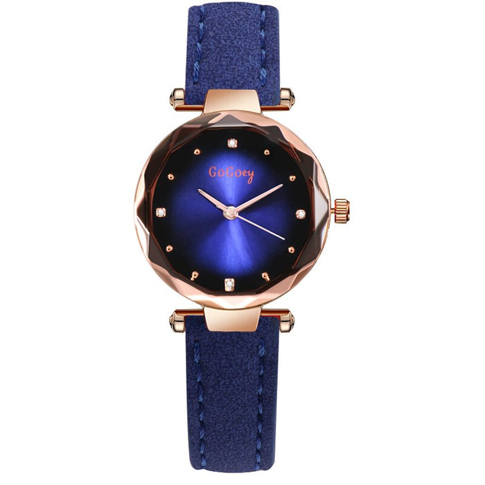 Women Watches Gogoey Top Brand Leather Ladies Watch