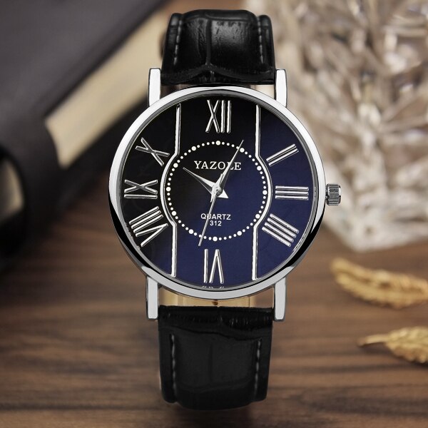 Yazole Women's Fashion Quartz Watch Unique Design Small Dial Leisure Leather Watch