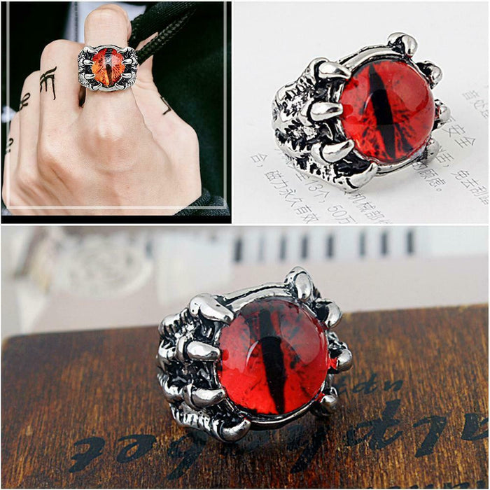 Liquidation 45 Pieces Antique Demon Eye colourful Punk Adjustable Ring