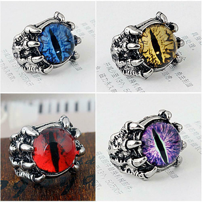 Liquidation 45 Pieces Antique Demon Eye colourful Punk Adjustable Ring