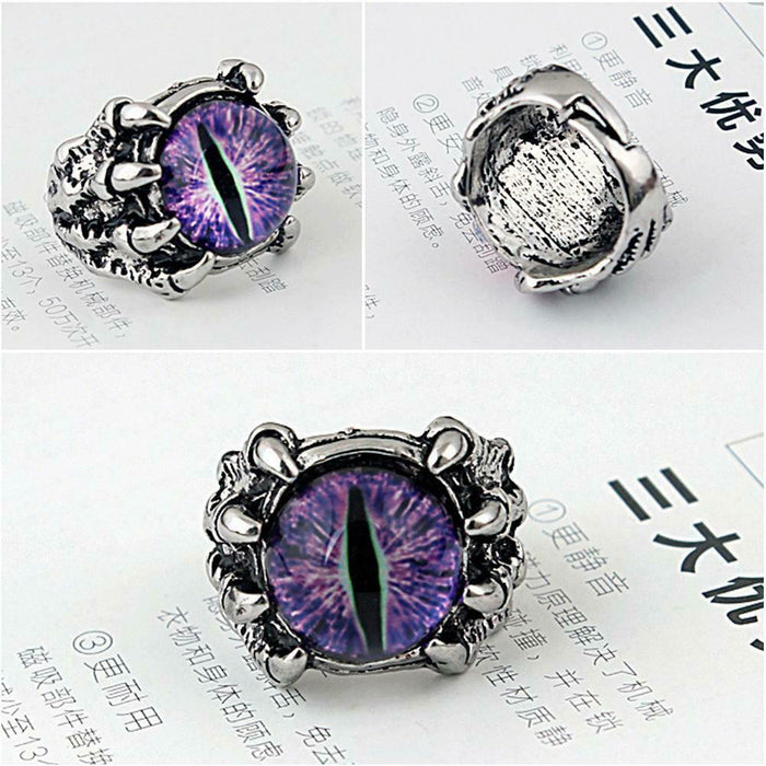 Liquidation 45 Pieces Antique Demon Eye colourful Punk Adjustable Ring