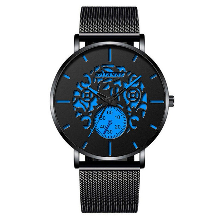 Fashion Mens stainless steel Quartz Watch Male Clock