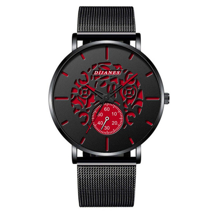 Fashion Mens stainless steel Quartz Watch Male Clock