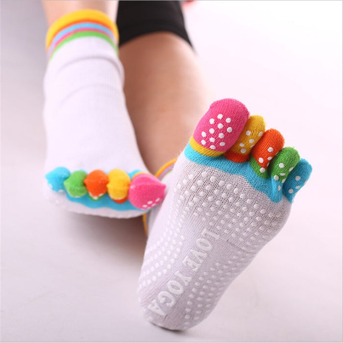 Cotton Yoga Cute Five-finger Socks