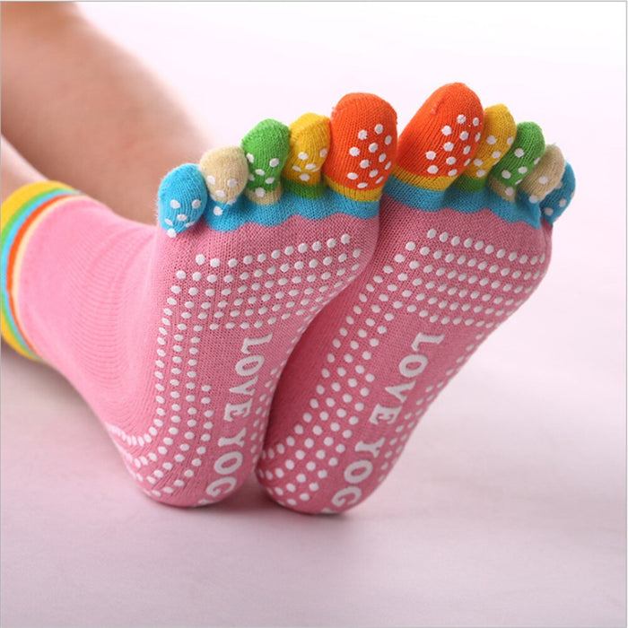 Cotton Yoga Cute Five-finger Socks