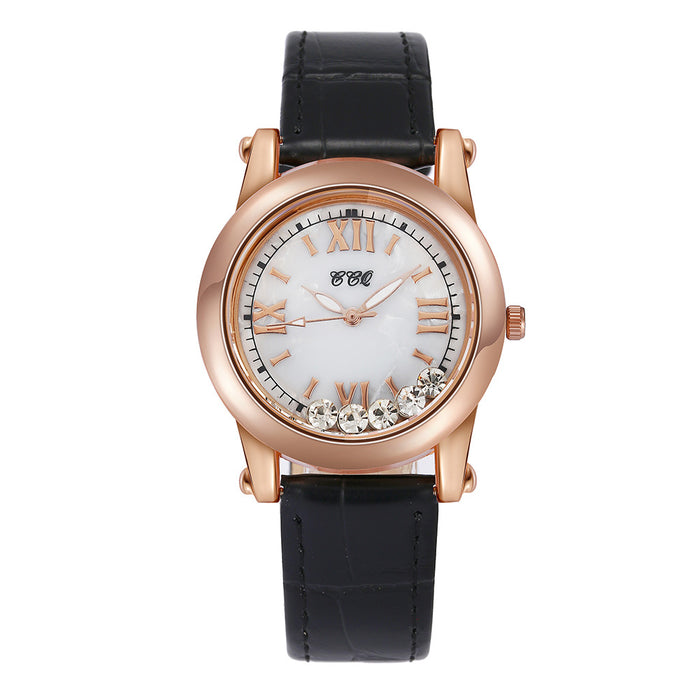 Fashion Women Wristwatch Leather Band Quartz Casual Clock LLZ20810