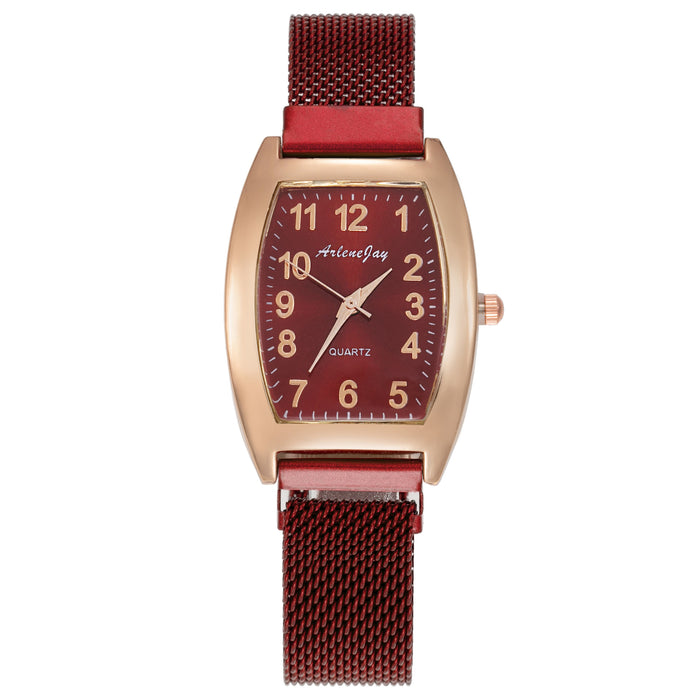 New Simple and Fashionable Square Digital Mesh Belt Women's Watch Llz20030
