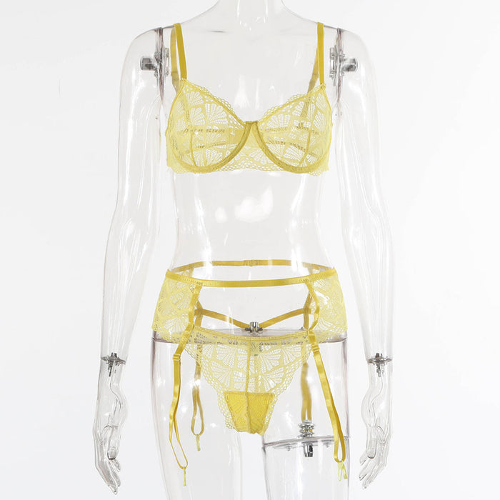 Women's Lace Underwear Sexy Lingerie Two Piece Set
