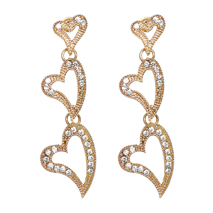 New Simple Temperament Fashion Women's Earring Accessories Inlaid Rhinestone