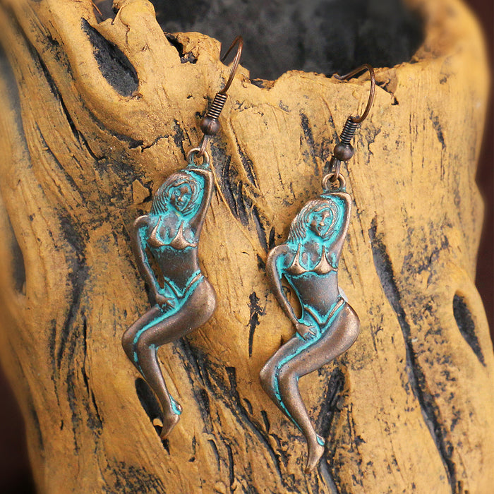 Bohemian Retro Ethnic Geometric Love Sweet Earrings