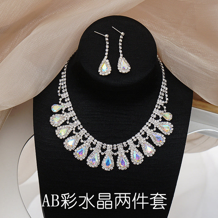 Personalized Fashion Female Jewelry Necklace Earrings Two Piece Set