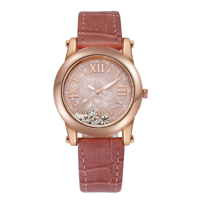 Fashion Women Wristwatch Leather Band Quartz Casual Clock LLZ20810