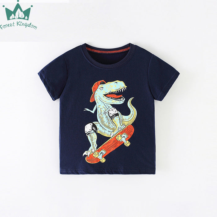 Boys' cotton short sleeve printed top T-shirt