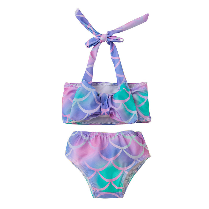 Girls Suspender Swimsuit Two Piece Set Floral Baby Girl Bikini Set