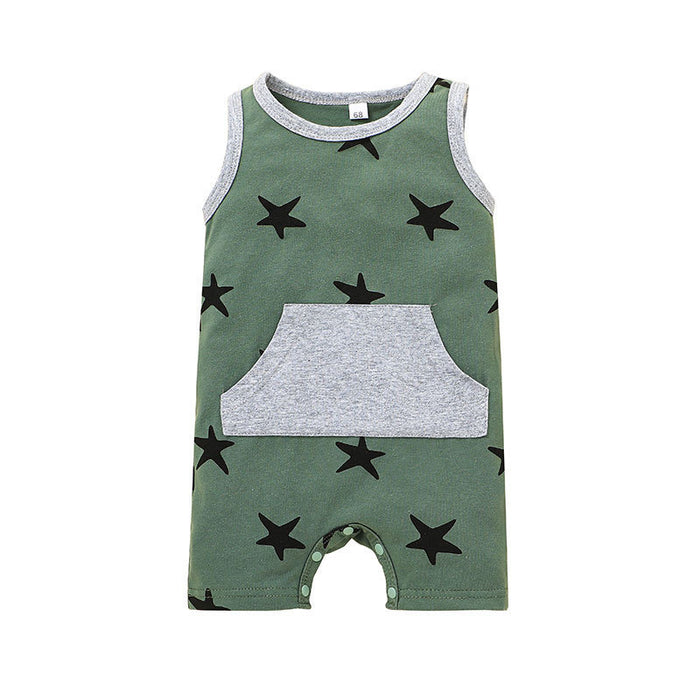 Infant Cartoon Star Pattern Bodysuit