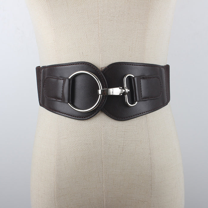 Ladies with Suits Tunic Outer Wear Fashion Wide Waist Belt